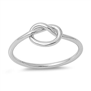 Sterling Silver Lovers Knot Pretzel Ring