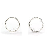 Sterling Silver Twist Circle Earrings