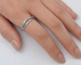 Bali Style Sterling Silver Spinner Ring