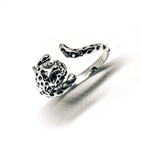 Sterling Silver Leopard Ring