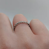Sterling Silver Cubic Zirconia Stacking Eternity Band Ring 3 mm