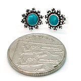 Bali Style Sterling Silver Turquoise Earrings