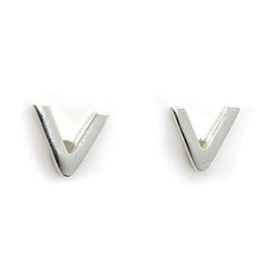 Sterling Silver Chevron Earrings
