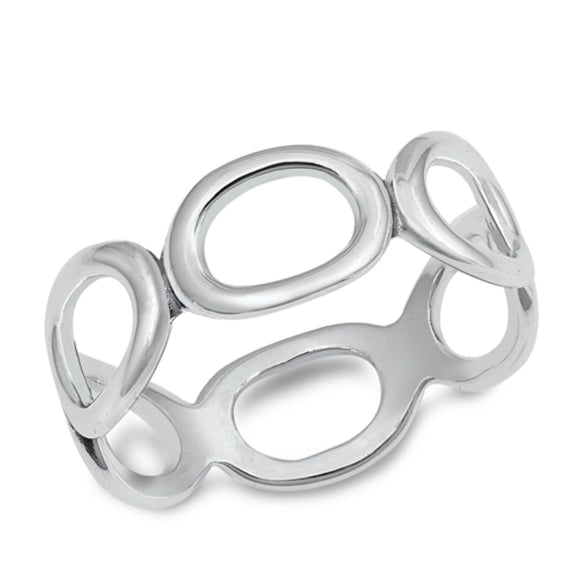 Sterling Silver Open Circle Band Ring