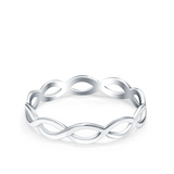 Sterling Silver Infinity Sign Stacking Band Ring