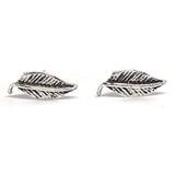 925 Sterling Silver Leaf Stud Earrings
