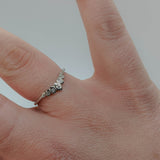 Sterling Silver & Cubic Zirconia Tiara Wishbone Ring