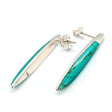 Sterling Silver Turquoise Statement Drop Earrings